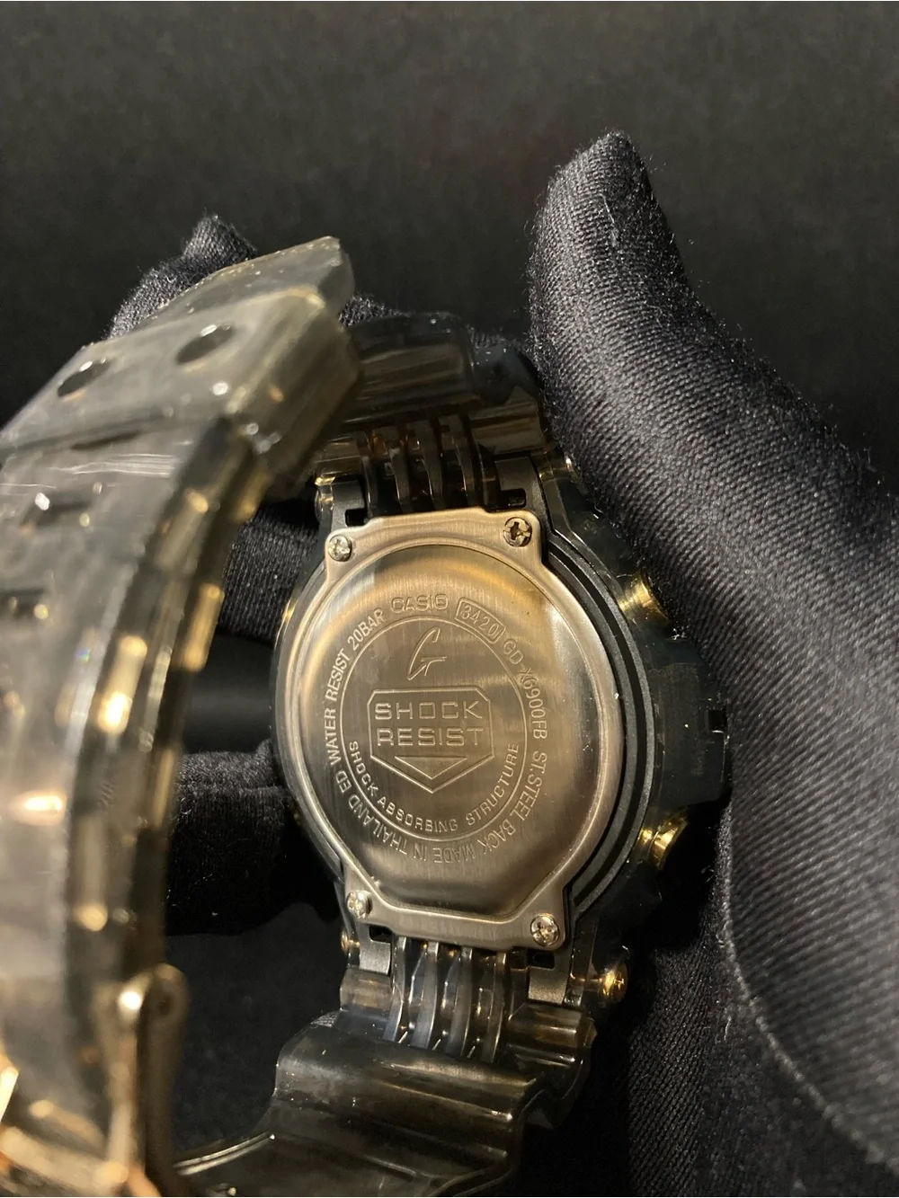 Clear and Gold G Shock Gd6900